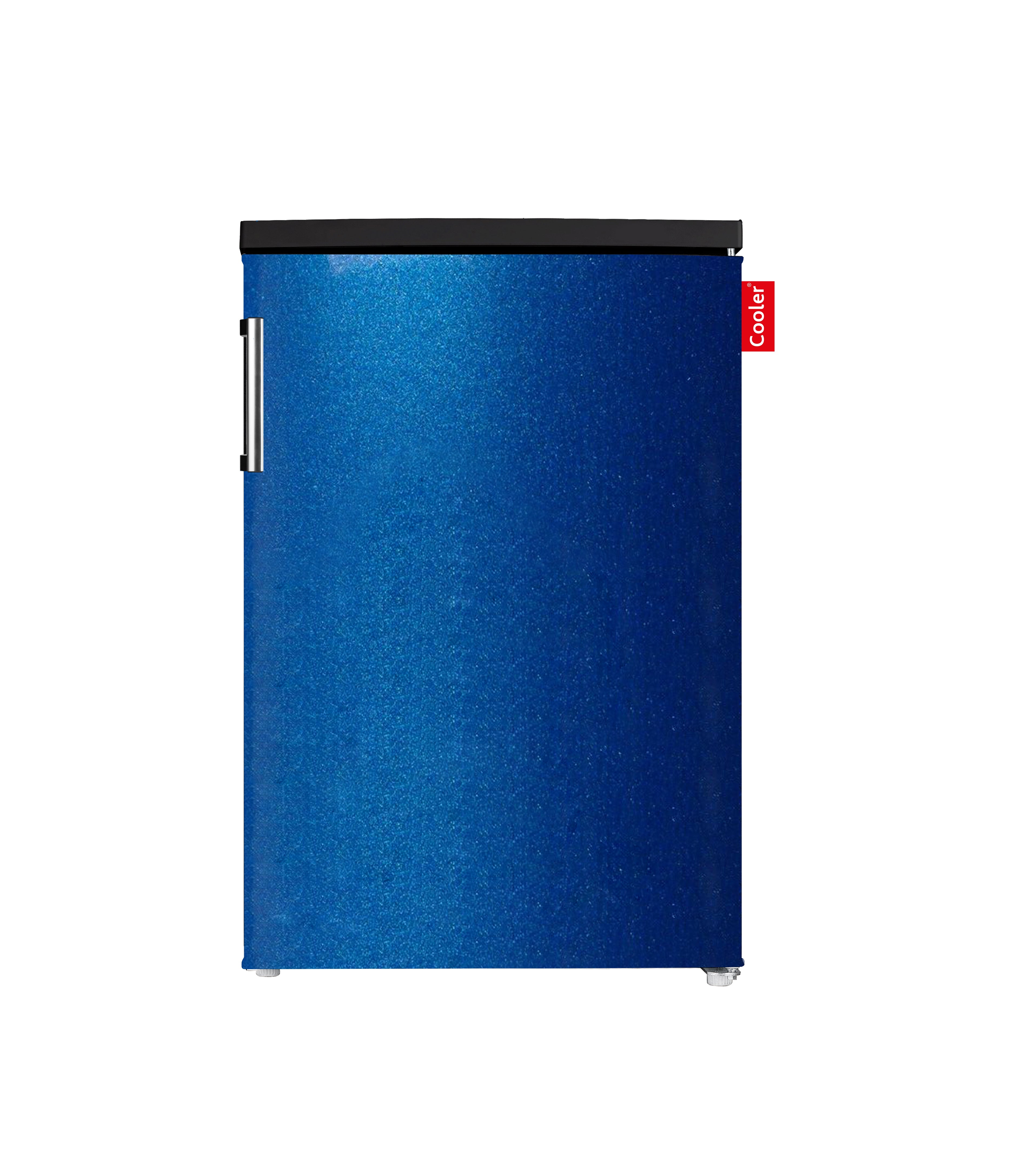 Blauwe kleine koelkast met vriesvak(Blue Metallic, Small, Cooler Fridge)