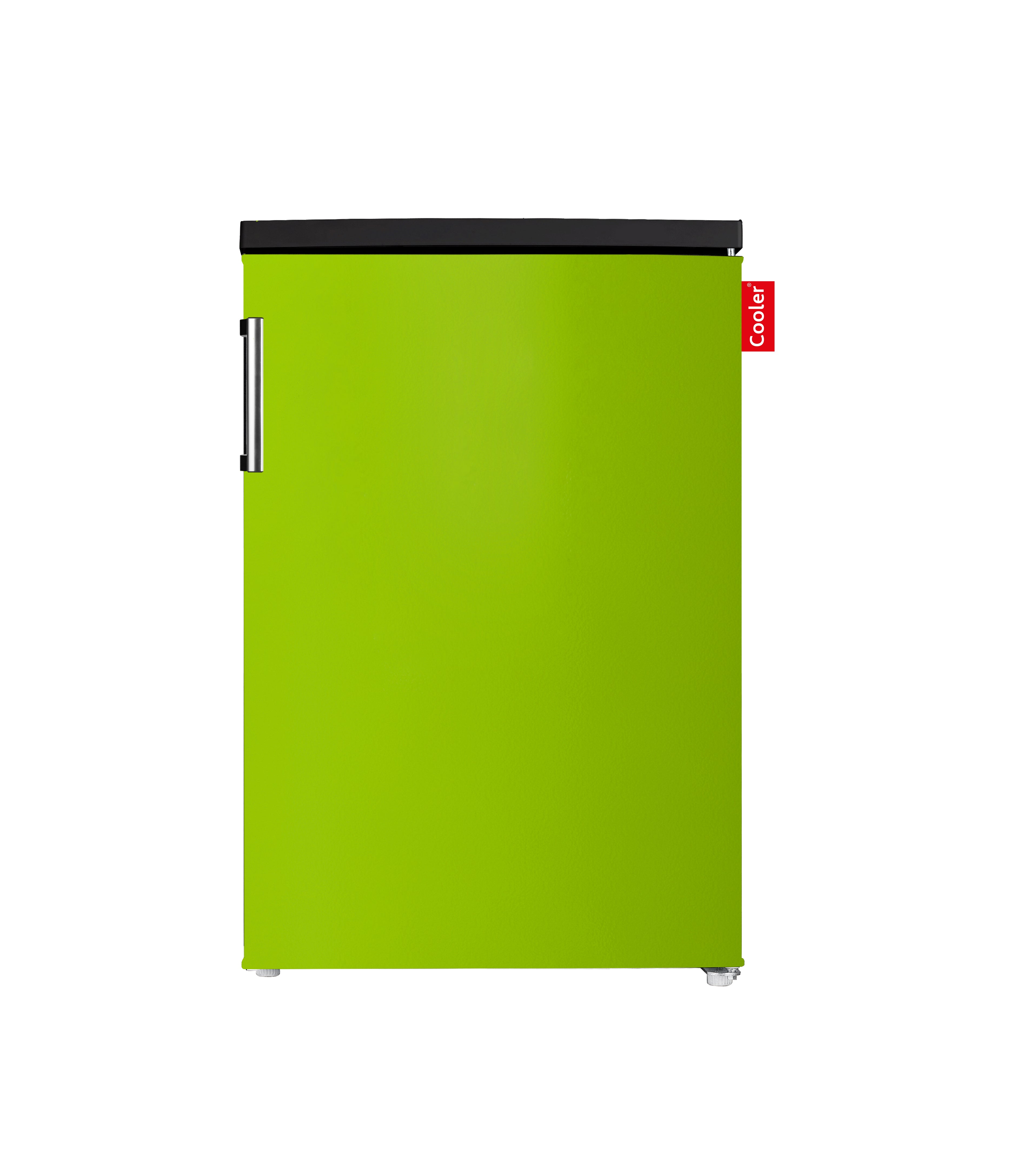 Groene kleine koelkast met vriesvak (Light Green Gloss, Small, Cooler Fridge)