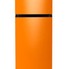 Oranje koelkast met apart vriesvak bovenaan (Gloss bright orange, Medium Original, Cooler Fridge)