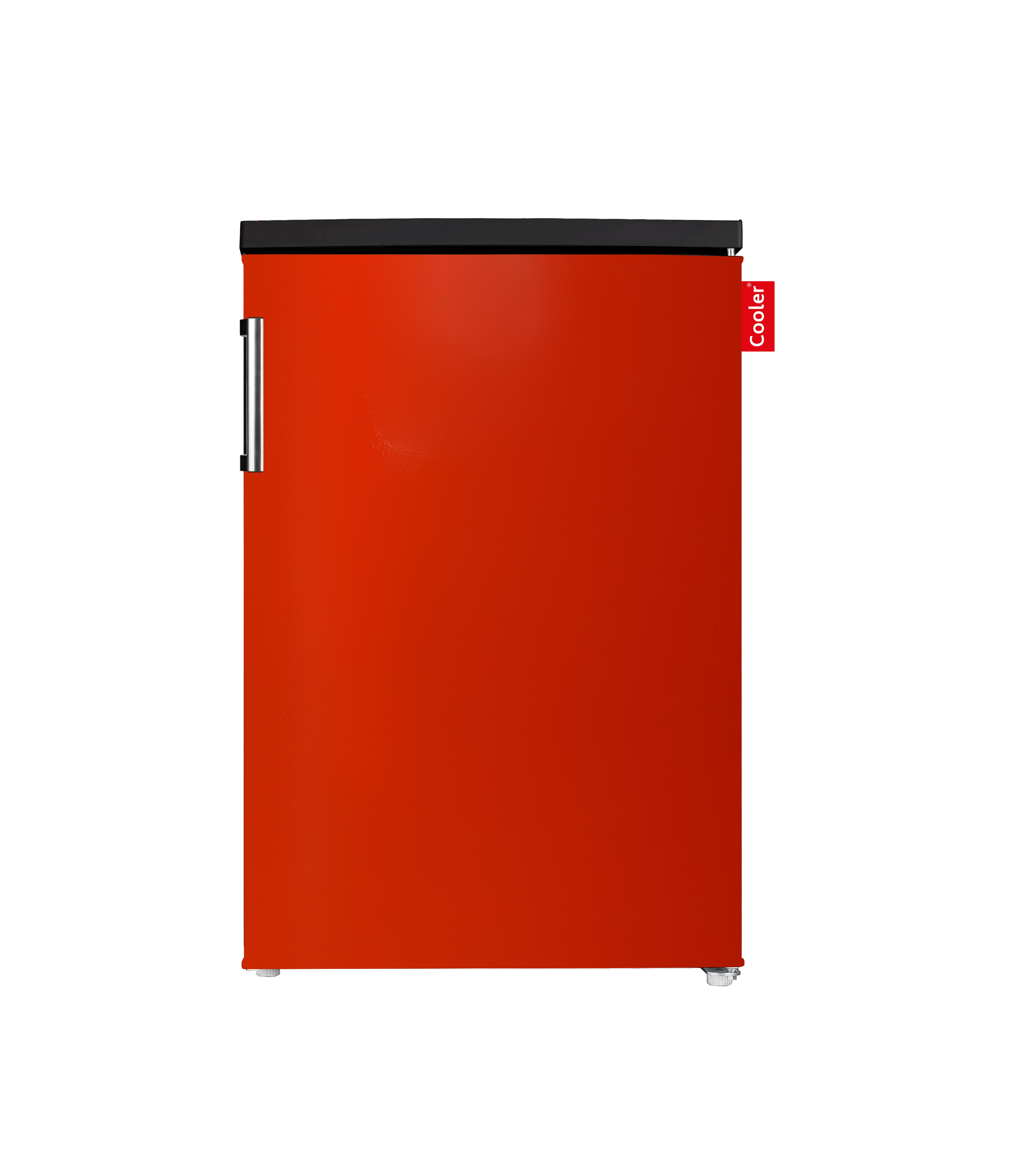 Rode kleine koelkast met vriesvak (Hot Rod Red Gloss, Small, Cooler Fridge)