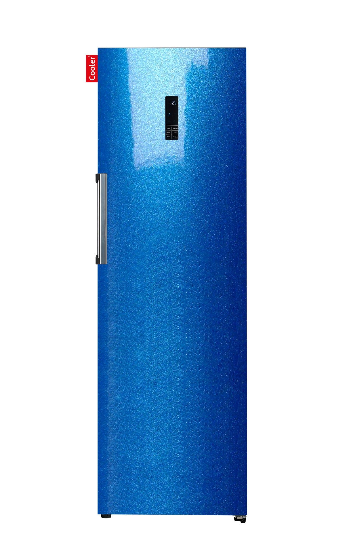 Blauwe grote koelkast zonder vriezergedeelte (Blue Metallic Gloss, Large Fridge Original, Cooler Fridge) 