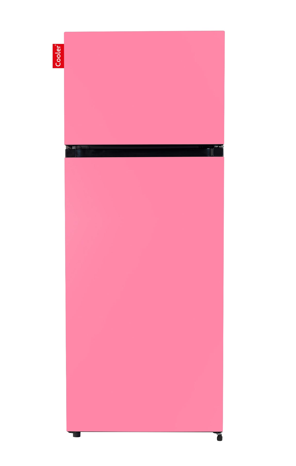 Roze koelkast met apart vriesvak bovenaan (Bubblegum Pink Satin, Medium Original, Cooler Fridge)