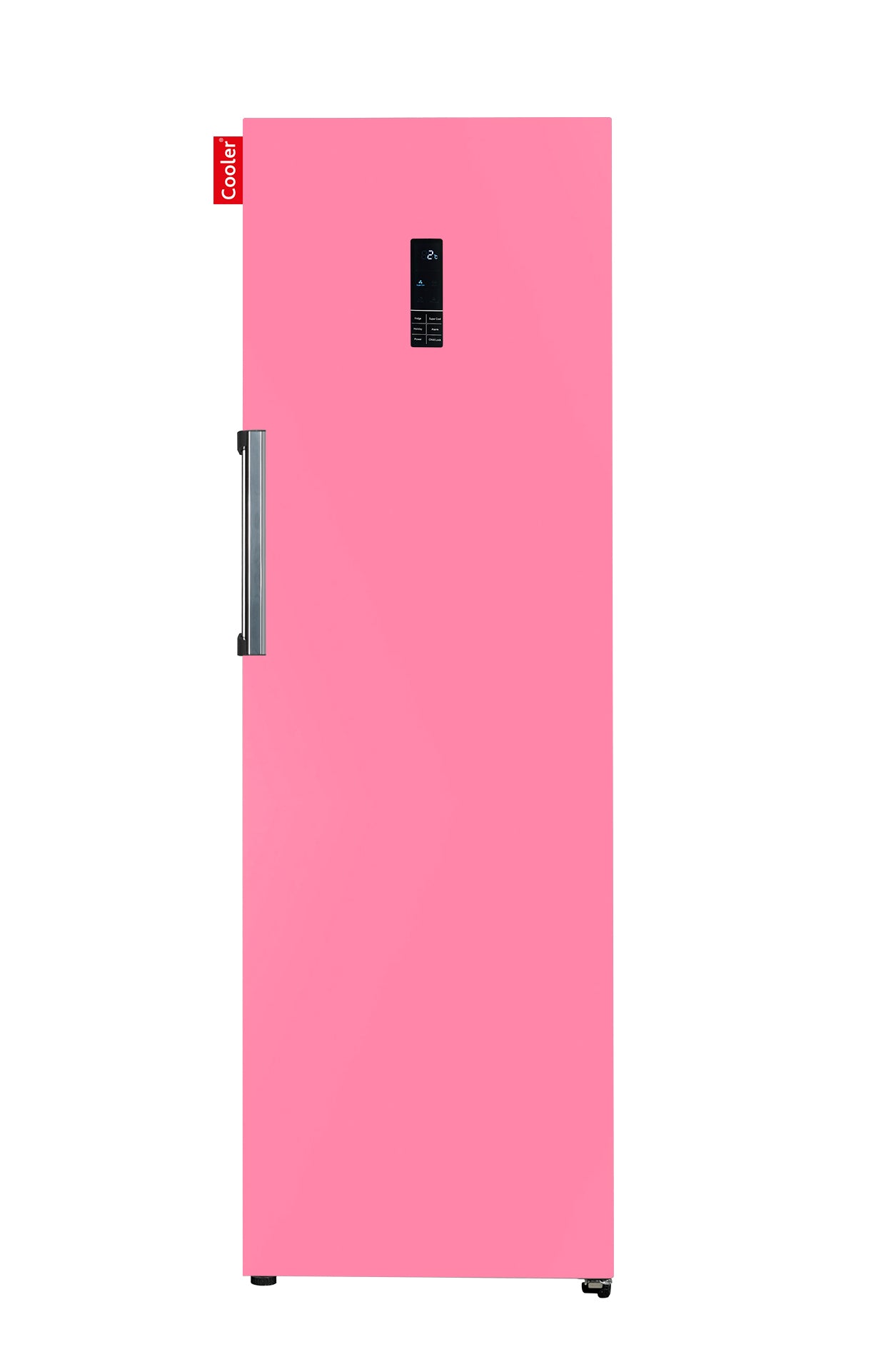 Roze grote koelkast zonder vriezergedeelte (Bubblegum Pink Satin, Large Fridge Original, Cooler Fridge) 